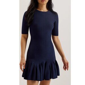 Ted Baker London Mini Dress in Navy Size-6